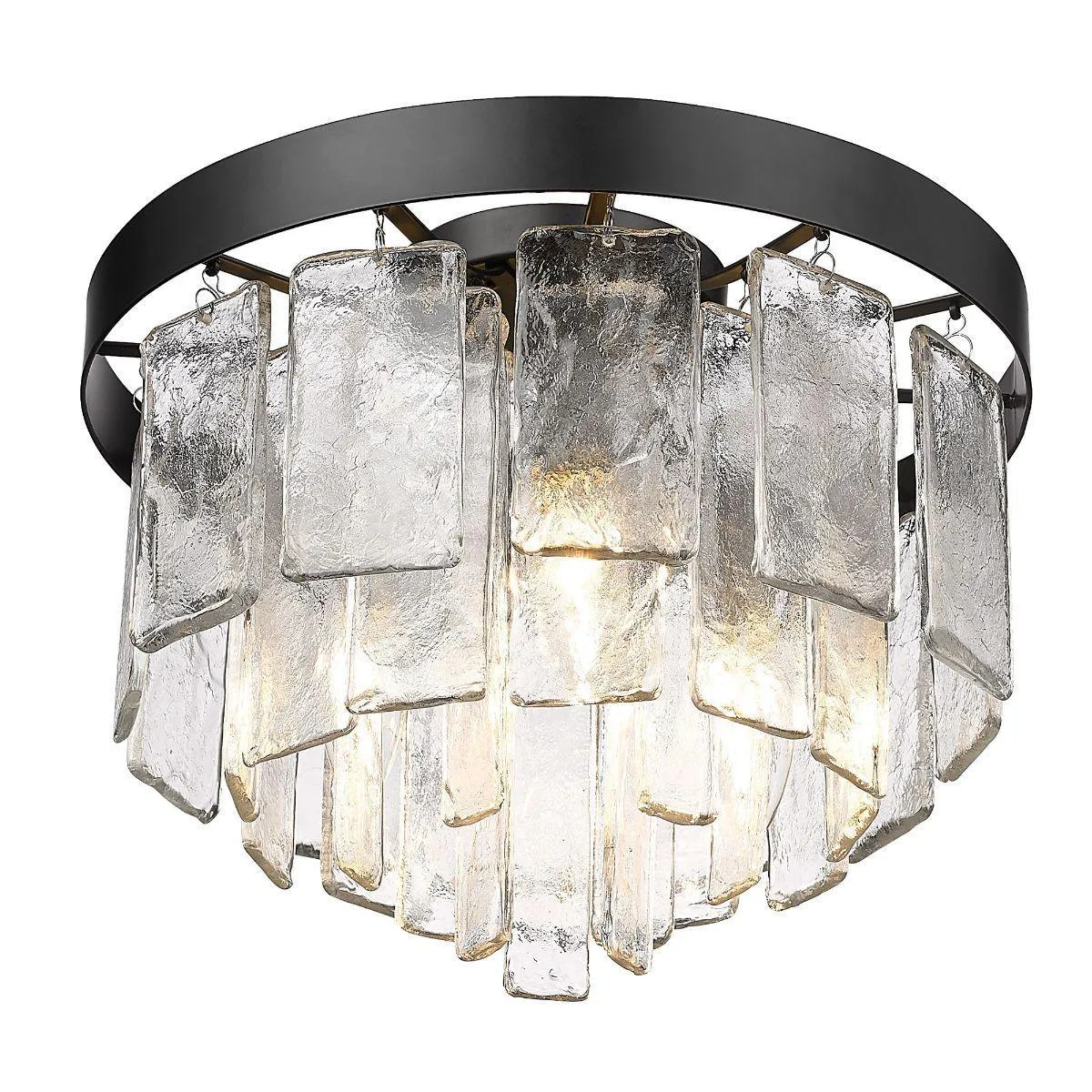 Ciara 13 in. 3 Lights Flush Mount Light Matte Black Finish