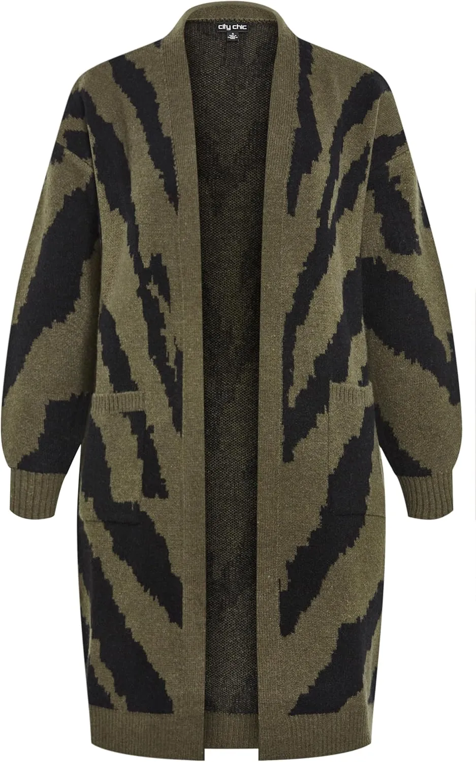 City Chic Women's Plus Size Earn Your Stripes Cardigan