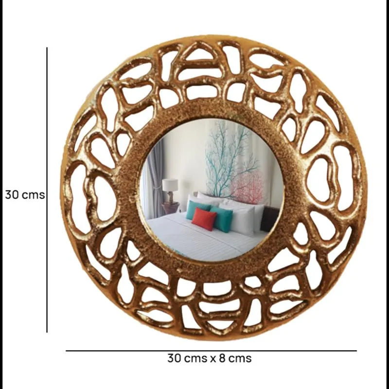 COCOVEY Homes Aluminium Wall Mirror for Bedroom, Living Room,Dressing Room,Bathroom, Home, Office Wall Mounted Decorative Mirror 30.5 * 8 * 20.5CM