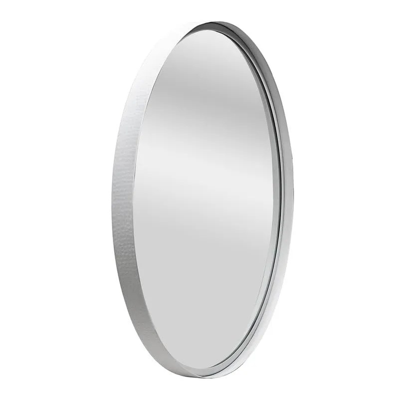 COCOVEY Texture Matt White Mild Steel Mirror for Bedroom, Living Room,Dressing Room,Bathroom, Home, Office Wall Mounted Decorative Mirror