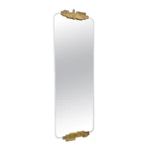 Contemporary Italian Industrial Ethnic Chic Bronze Tall Smoked Glass Mirror