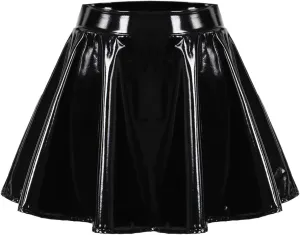 cooki Womens Sequin Mini Skirt Sexy Metallic Pleated Flared Skater Skirt Short Athletic Tennis Skirt New Years Eve Outfits