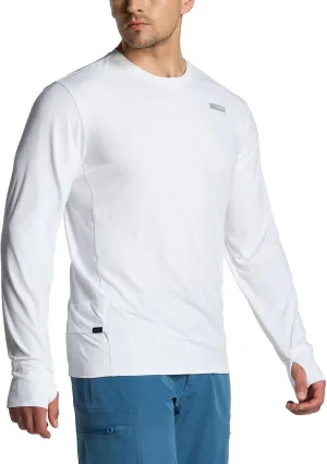 CQR Men's UPF50  Sun Protection Shirts, Quick Dry Long Sleeve Rash Guard, Athletic Running Workout Fishing Cooling Shirts