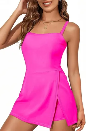 Daci Women's One Piece Swimdress - Tummy Control Swimsuit Full Coverage Modest Skirted Bathing Suit with Pockets 2025