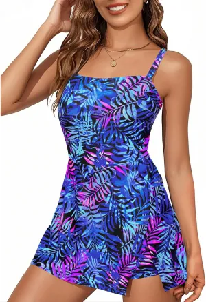 Daci Women's One Piece Swimdress - Tummy Control Swimsuit Full Coverage Modest Skirted Bathing Suit with Pockets 2025