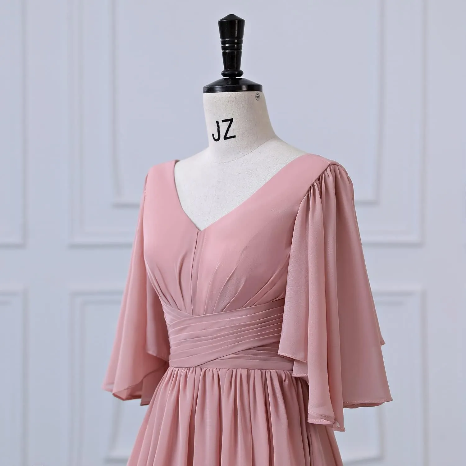 Datangep Chiffon Wedding Bridesmaid Dresses Women's Long Prom Dress A line Formal Evening Dresses