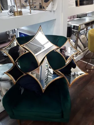 Diamond shapes mirrors wall art in outlet  Click N Collect