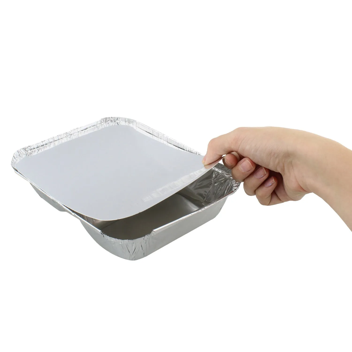 Disposable ALUMINUM LID FOR 5 LB OBLONG PANS
