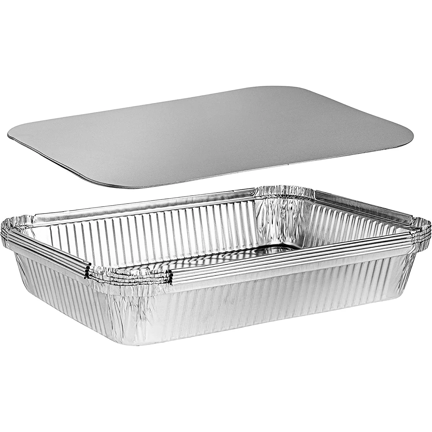 Disposable ALUMINUM LID FOR 5 LB OBLONG PANS