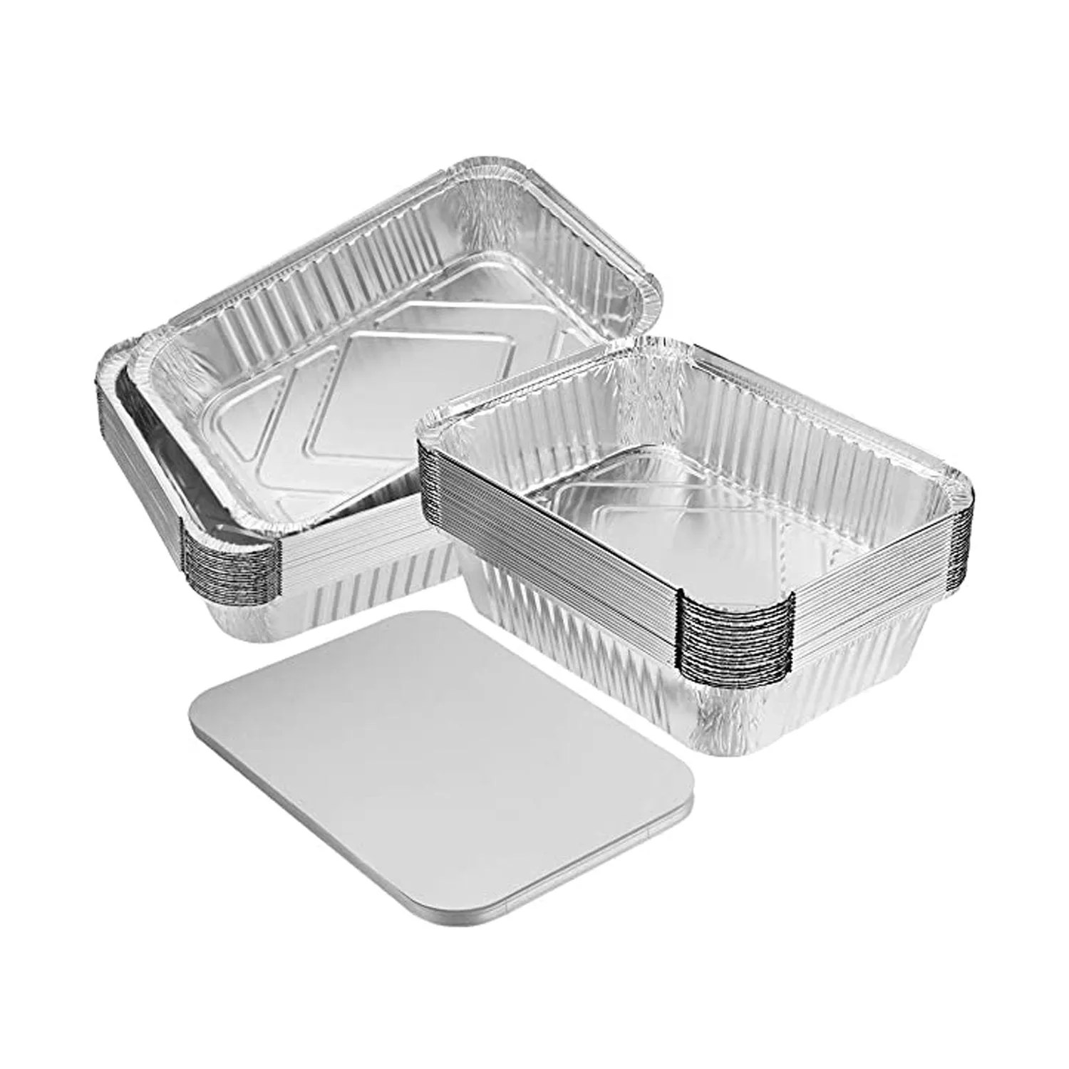 Disposable ALUMINUM LID FOR 5 LB OBLONG PANS