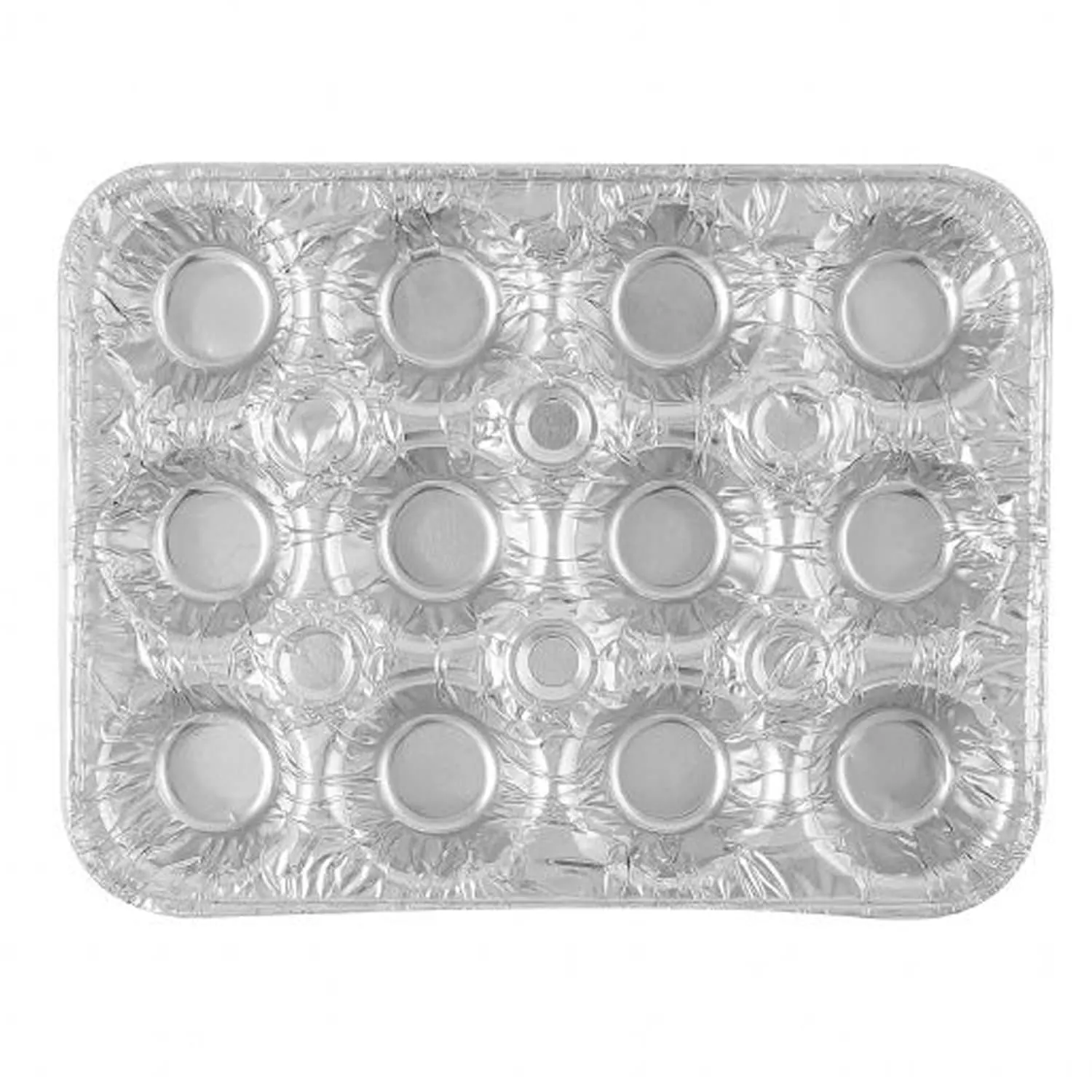Disposable Aluminum Mini Muffin Foil Pan 12 Cups