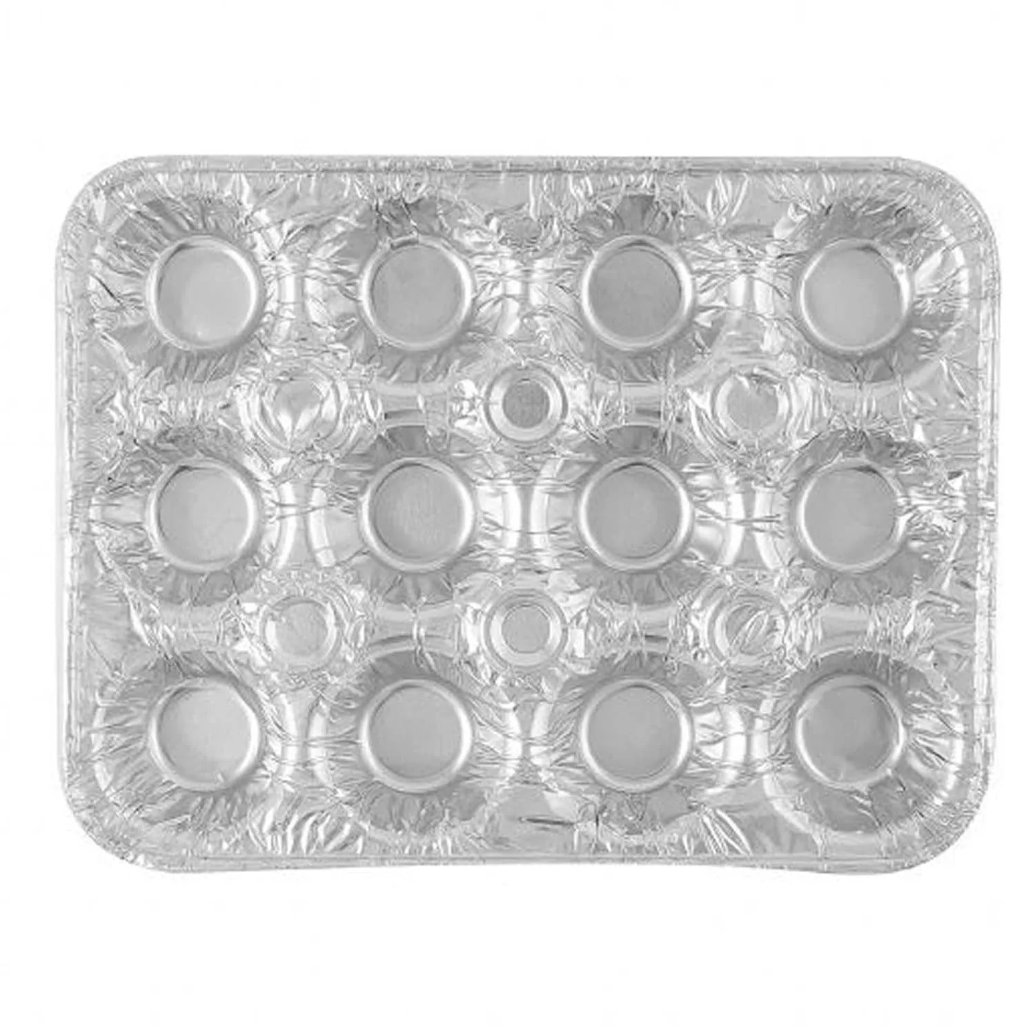 Disposable Aluminum Mini Muffin Foil Pan 12 Cups