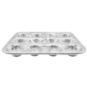 Disposable Aluminum Mini Muffin Foil Pan 12 Cups
