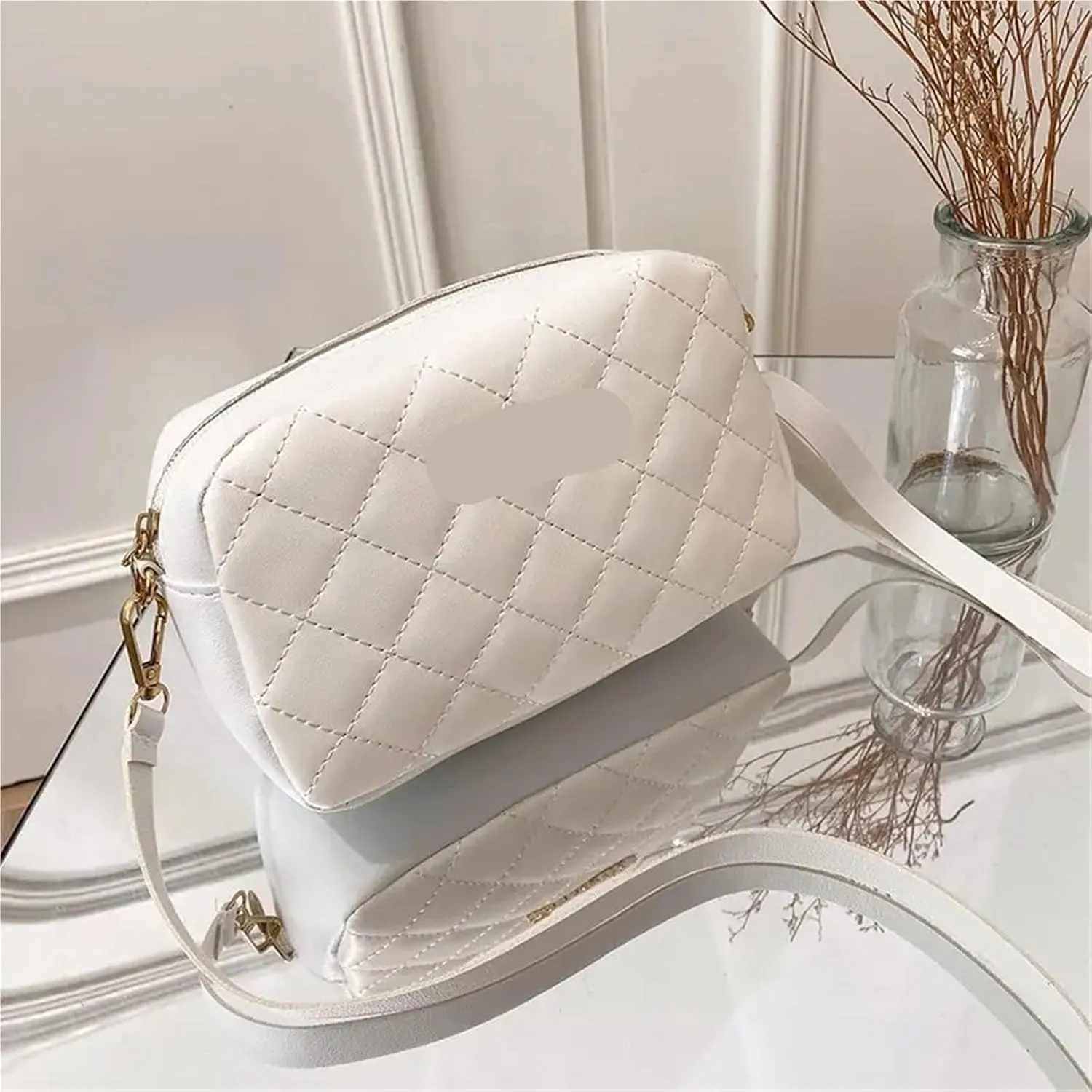 Fashion Women's Small Crossbody Bag PU Leather Messenger Bag Zipper Handbag Purse Summer Travel Bag for Female