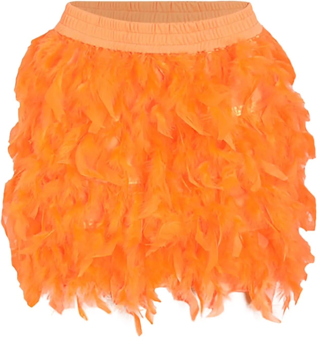Fashion Women's Turkey Feather Short Half Skirt - 2024 Trendy European and American Style