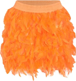 Fashion Women's Turkey Feather Short Half Skirt - 2024 Trendy European and American Style