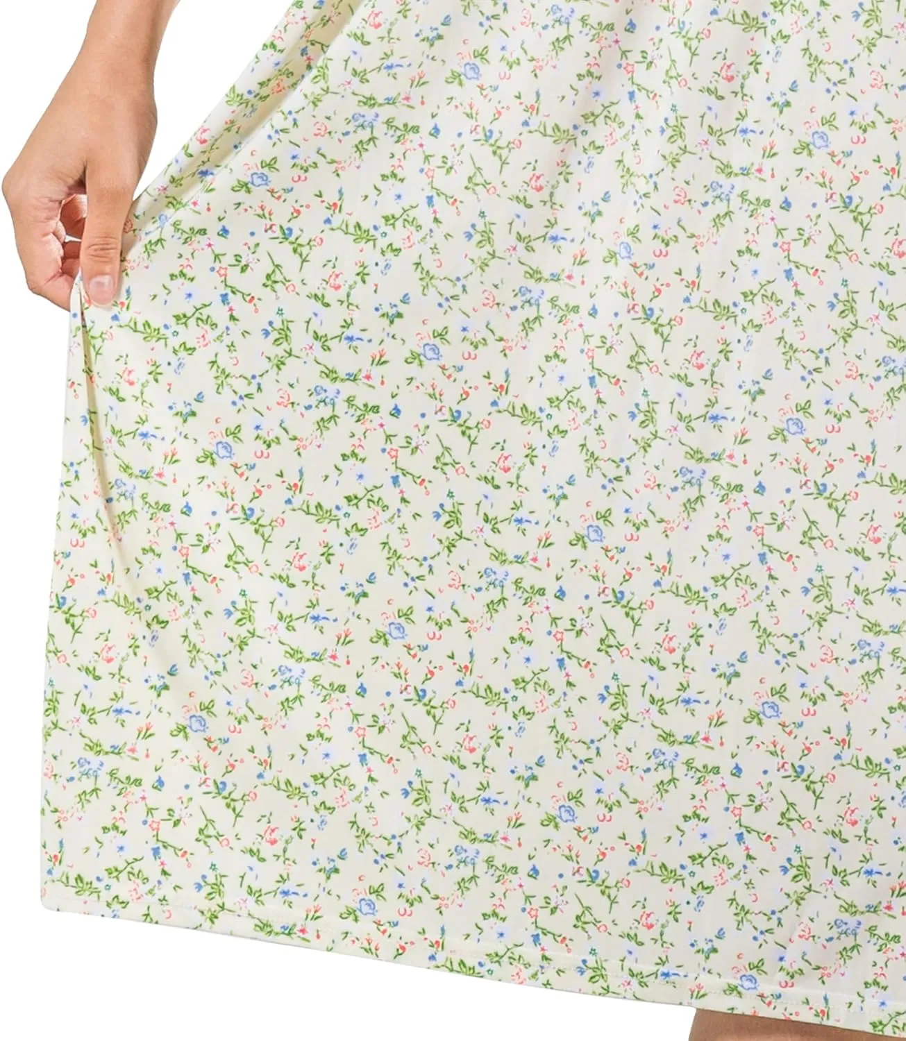Floral Sundress with Pocket, Beach Outfit Sleeveless Long Sundress, Scrunchie Included Vacation Dresses for Women 2024