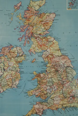 Florentine Print Map of British Isles