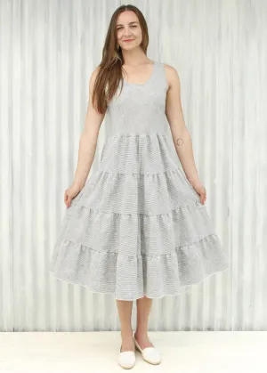 Fog Basil Peasant Dress