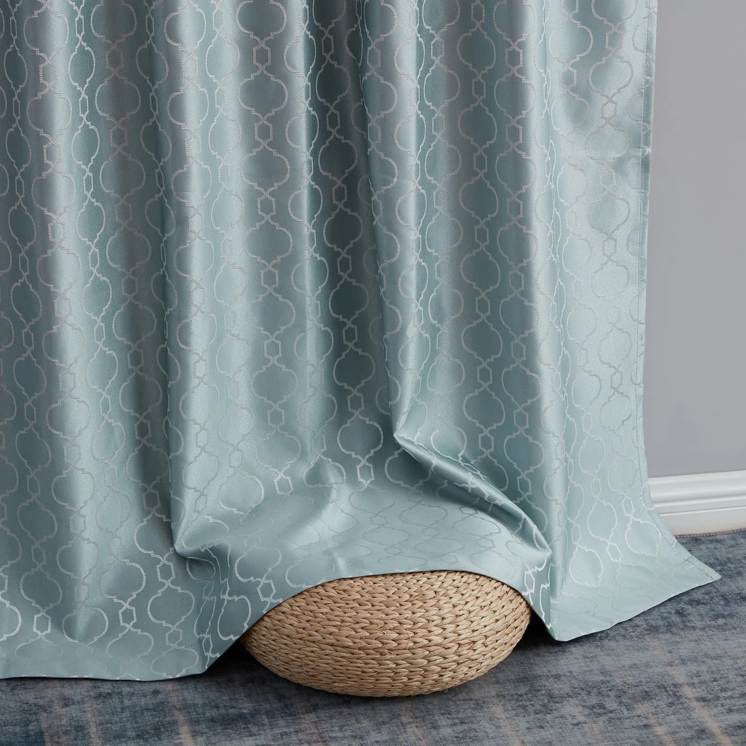 Franklin Moroccan Trellis 100% Blackout Back Tab Curtain Panels