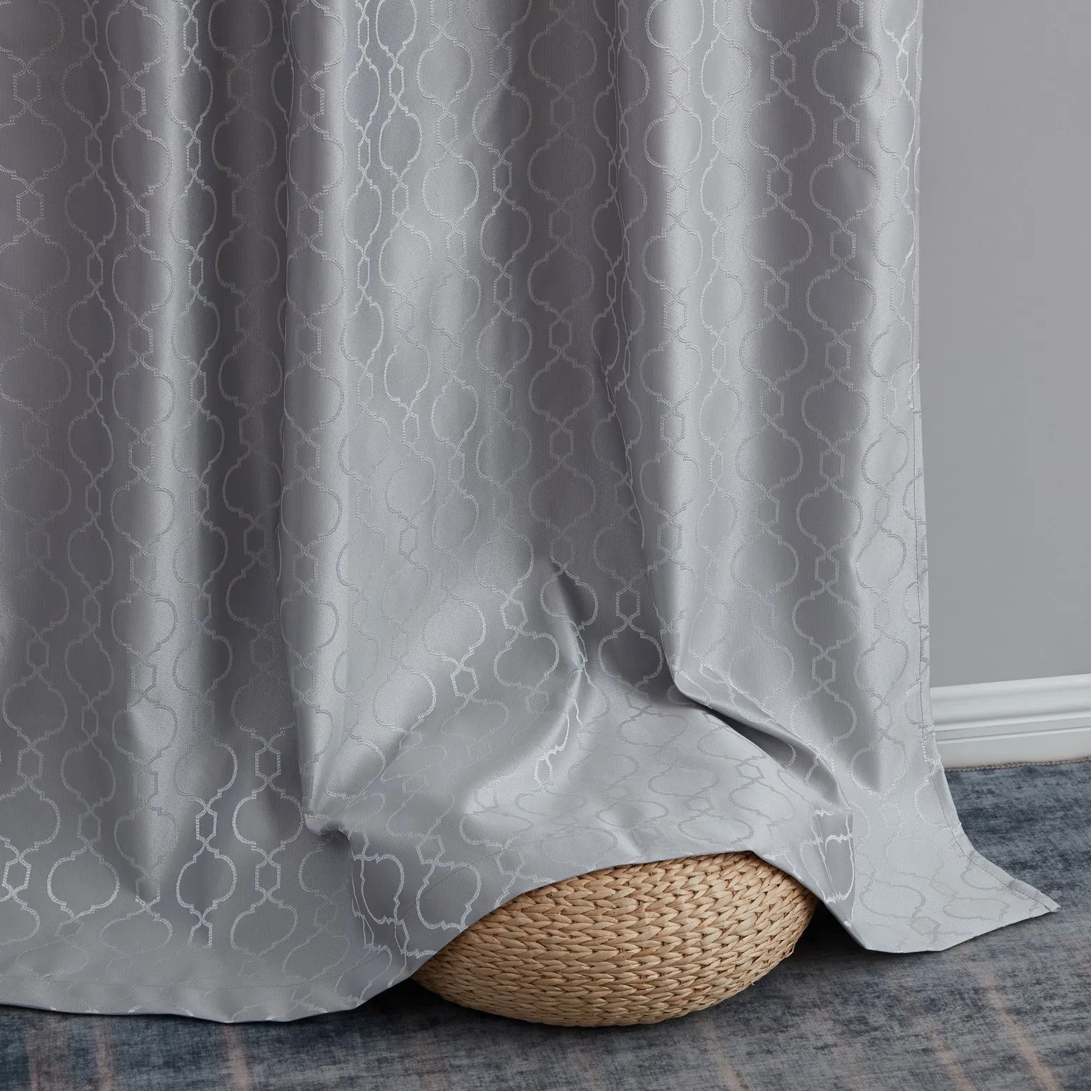 Franklin Moroccan Trellis 100% Blackout Back Tab Curtain Panels