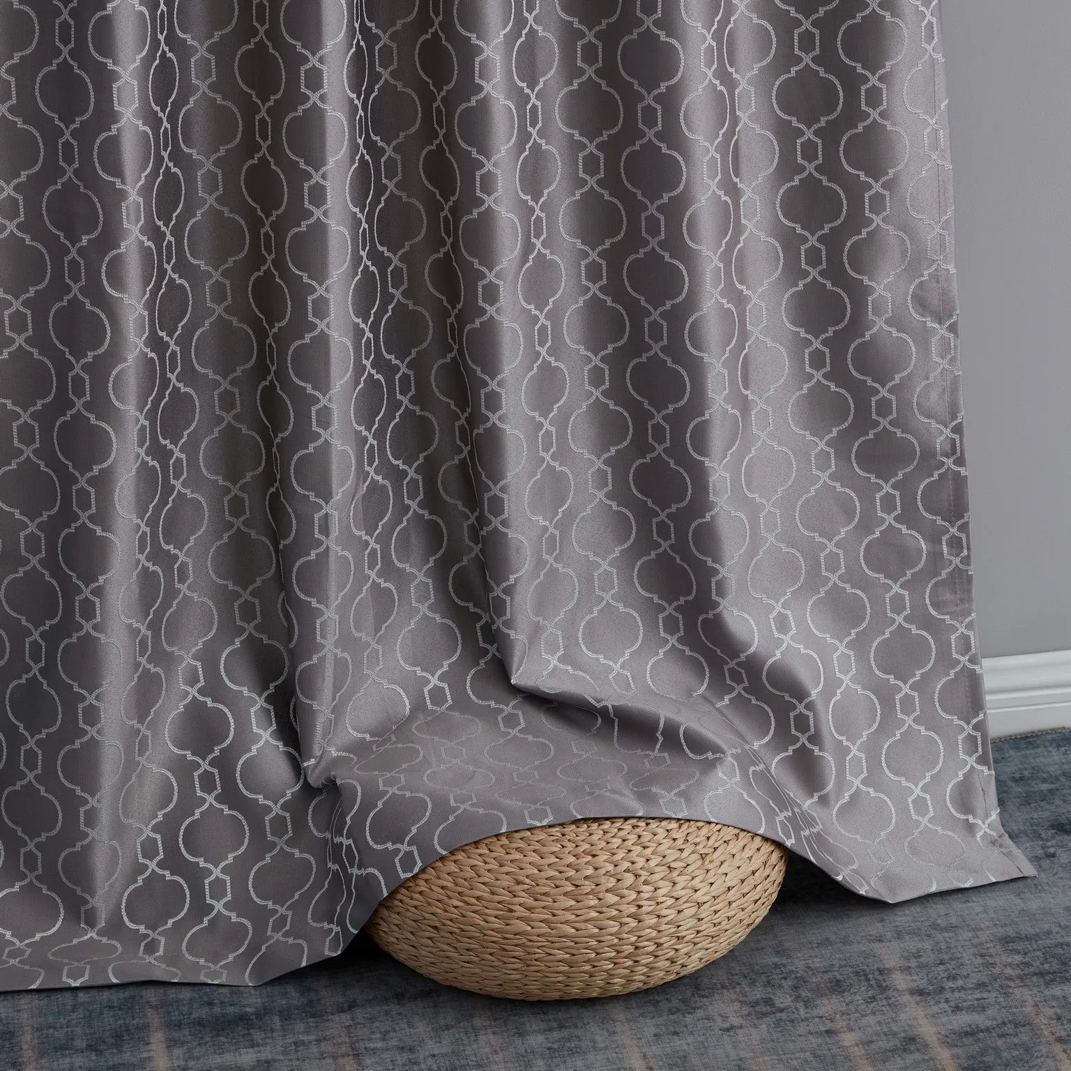 Franklin Moroccan Trellis 100% Blackout Back Tab Curtain Panels