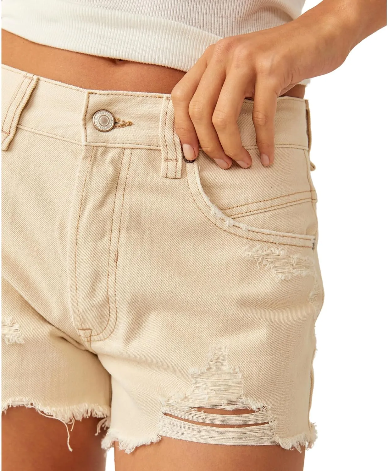 Free People Women's Now or Never Denim Shorts