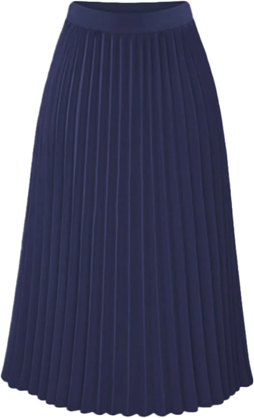 FZYLQY 2025 Fashion Womens Pleated Midi Skirt,High Waist Swing Boho Pleated Skirt Casual Chiffon Elastic A-line Long Skirts
