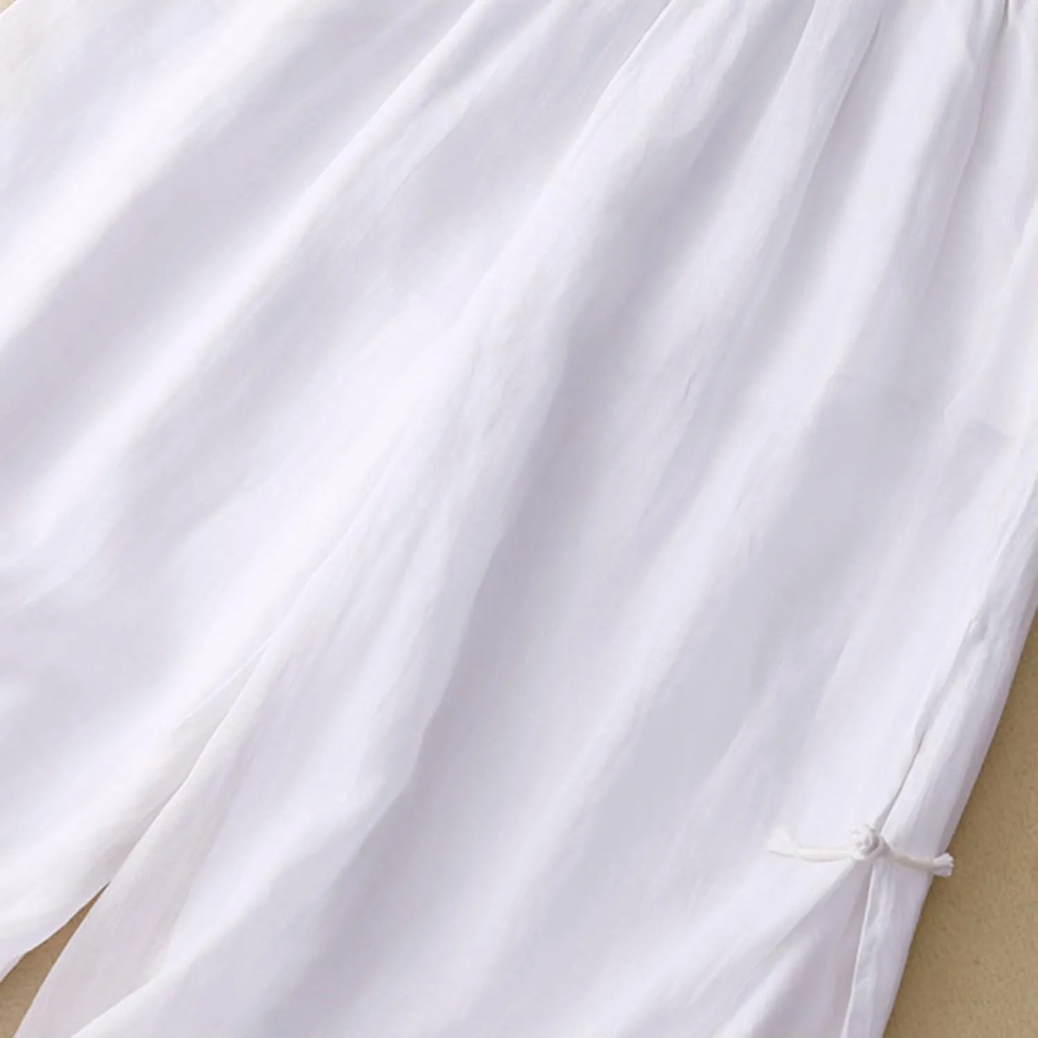 FZYLQY Linen Pants for Women Loose Fit Casual Beach Trousers Cotton Linen Summer Palazzo Pants Flowy Wide Leg Trousers