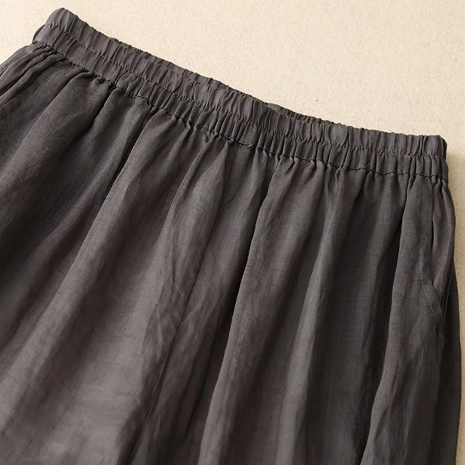 FZYLQY Linen Pants for Women Loose Fit Casual Beach Trousers Cotton Linen Summer Palazzo Pants Flowy Wide Leg Trousers