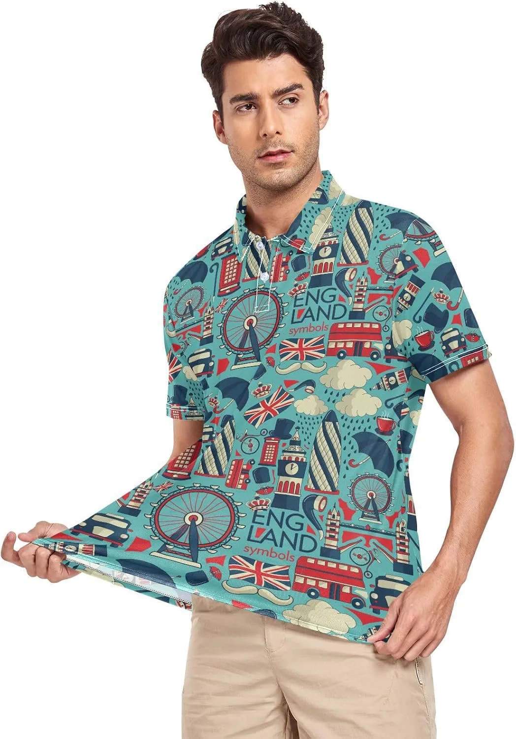 Gentle Goose Men's Polo Shirts Short Sleeve Quick Dry Athletic Outdoor Sports Golf Shirts S-XXL