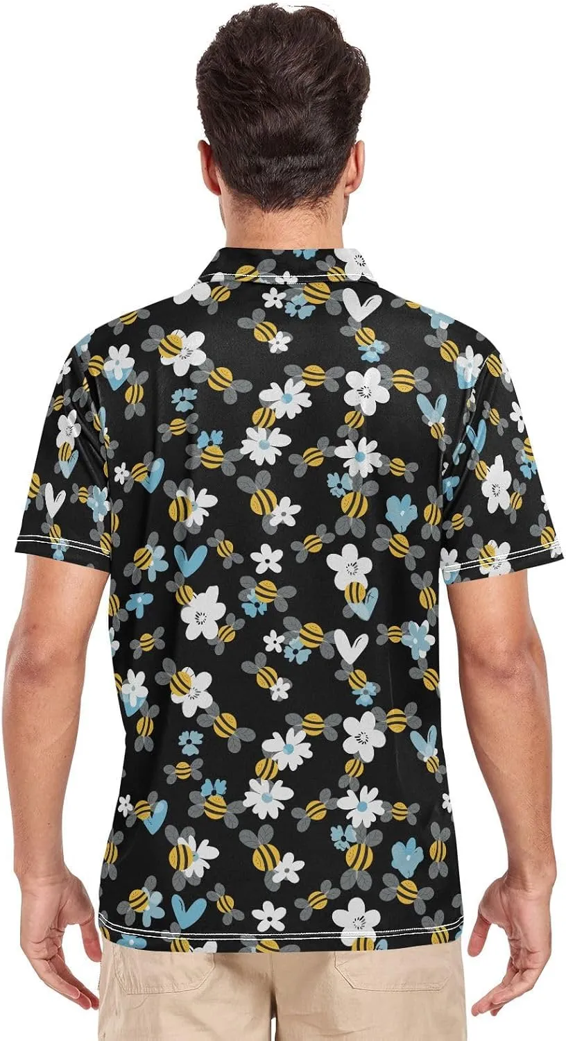 Gentle Goose Men's Polo Shirts Short Sleeve Quick Dry Athletic Outdoor Sports Golf Shirts S-XXL