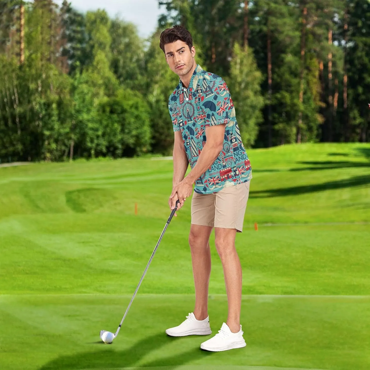 Gentle Goose Men's Polo Shirts Short Sleeve Quick Dry Athletic Outdoor Sports Golf Shirts S-XXL