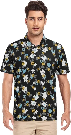 Gentle Goose Men's Polo Shirts Short Sleeve Quick Dry Athletic Outdoor Sports Golf Shirts S-XXL