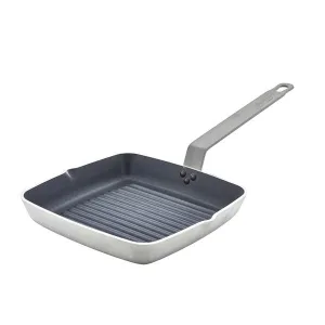 Genware Square Ribbed Skillet 24cm Teflon Plus