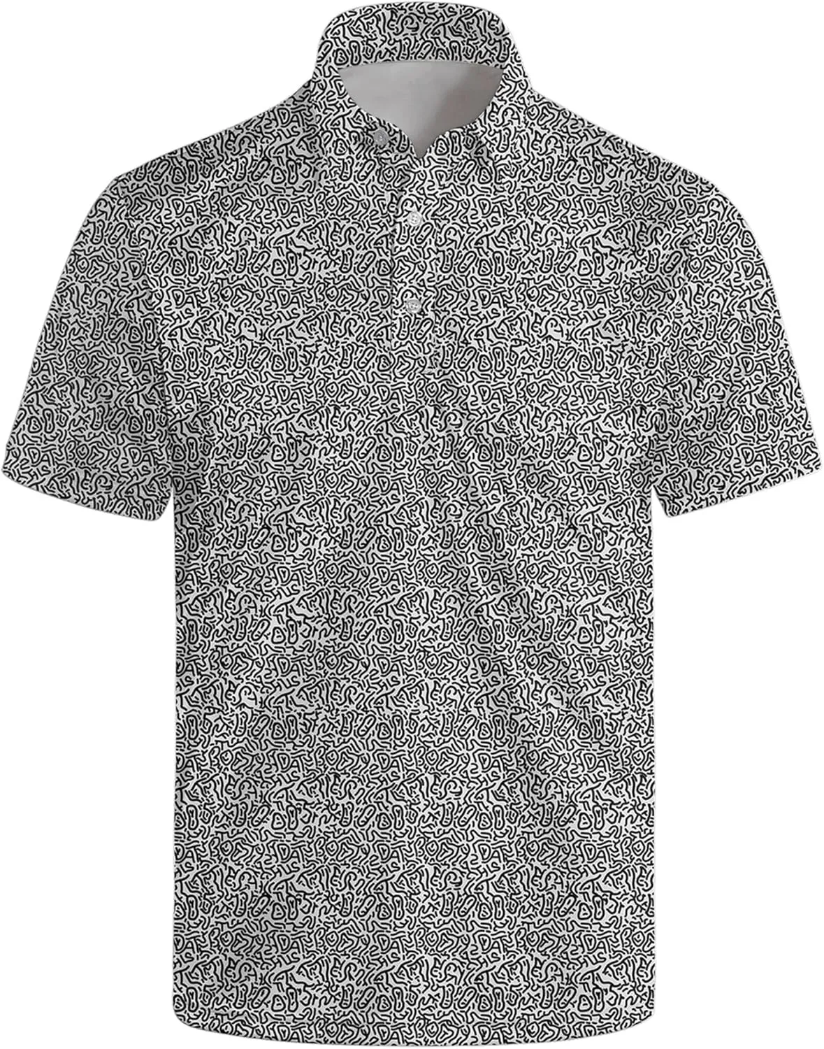 Golf Polo Shirts for Men Funny Print Short Sleeve Golf Shirts Performance Golf Polos