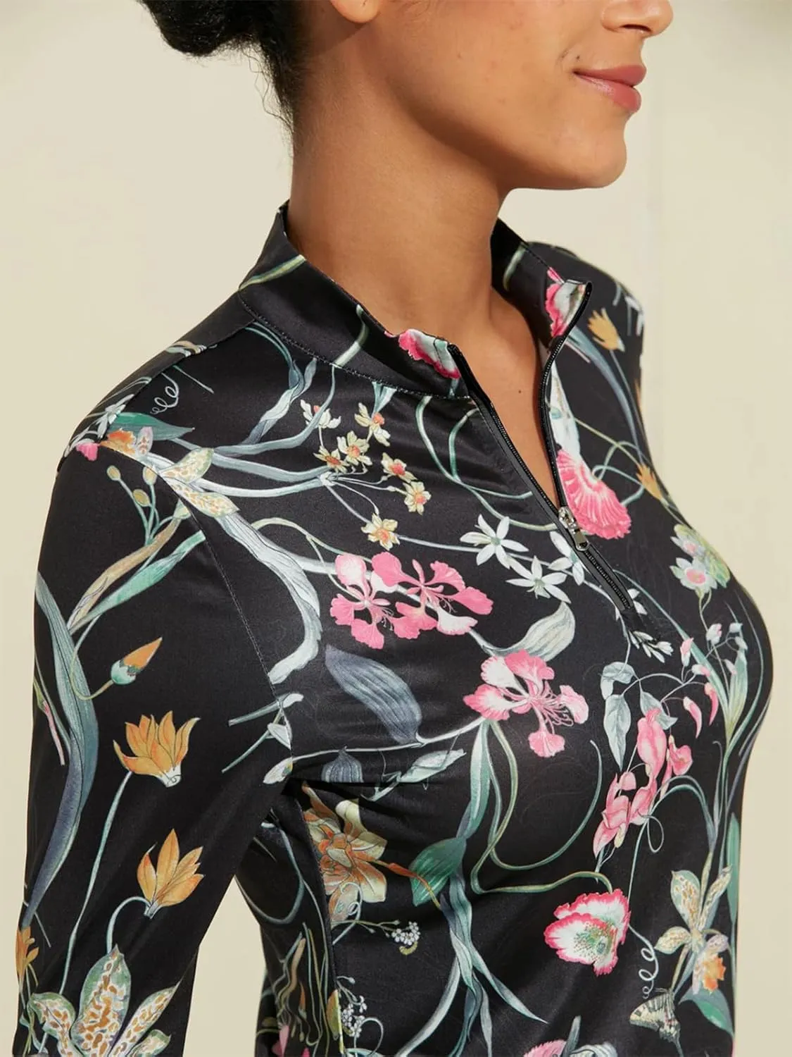Golf Shirts for Woman UPF 50  Sun Protection Quick Dry Lightweight Long Sleeve Polo Shirts for Woman Rash Guard