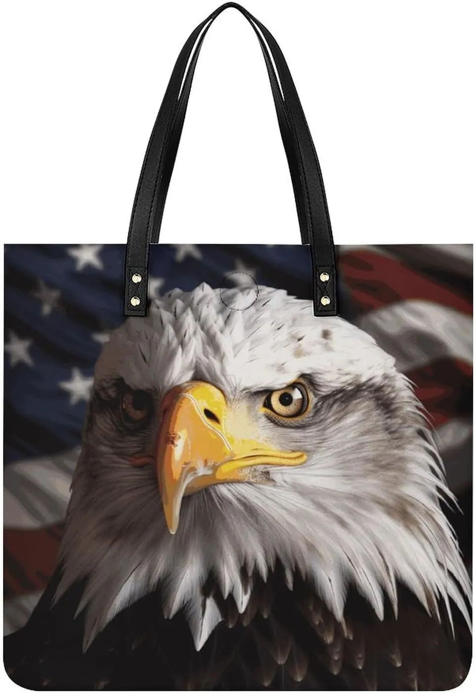 Handbags for WomenAmerica Flag And EagleTrendy Vegan Leather Hobo Handbags,Women's Soft Bucket Bag For Women - Ladies Handbags For Work, Travel, Casual Use,Birthday Gifts