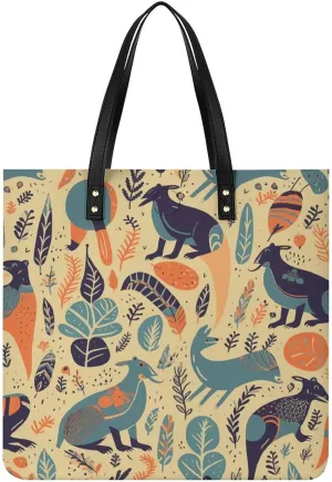 Handbags for WomenAustralian AnimalsTrendy Vegan Leather Hobo Handbags,Women's Soft Bucket Bag For Women - Ladies Handbags For Work, Travel, Casual Use,Birthday Gifts
