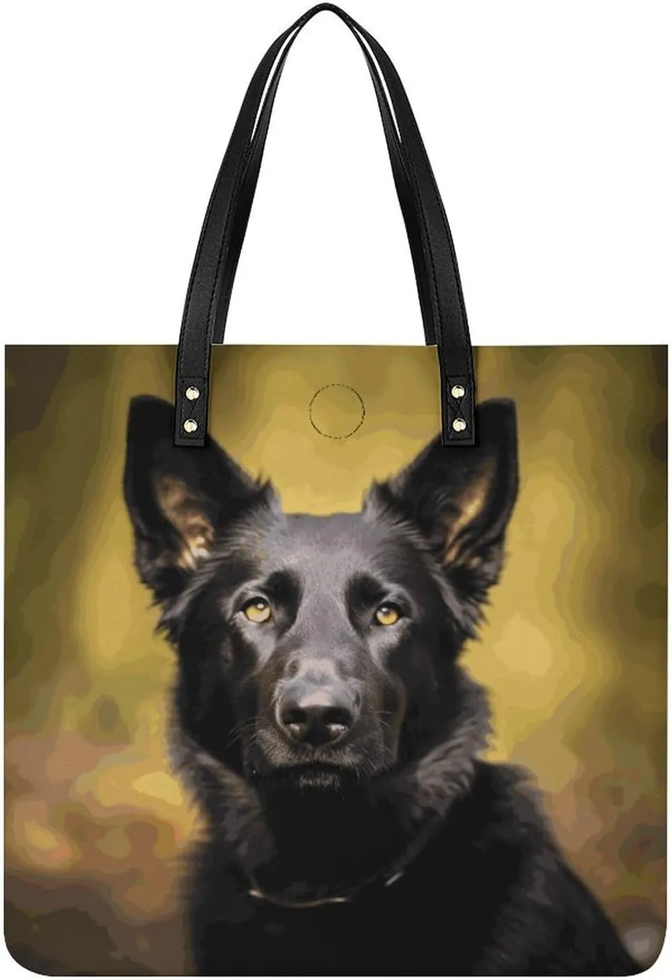 Handbags for WomenBlack German Shepherd DogTrendy Vegan Leather Hobo Handbags,Women's Soft Bucket Bag For Women - Ladies Handbags For Work, Travel, Casual Use,Birthday Gifts