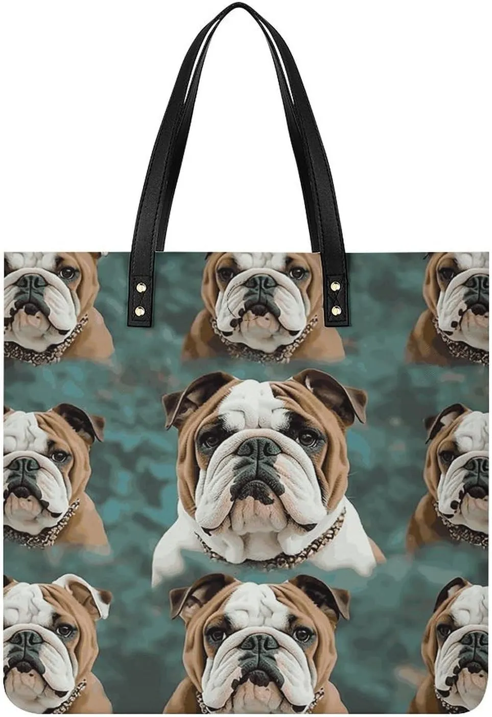 Handbags for WomenFunny English BulldogTrendy Vegan Leather Hobo Handbags,Women's Soft Bucket Bag For Women - Ladies Handbags For Work, Travel, Casual Use,Birthday Gifts