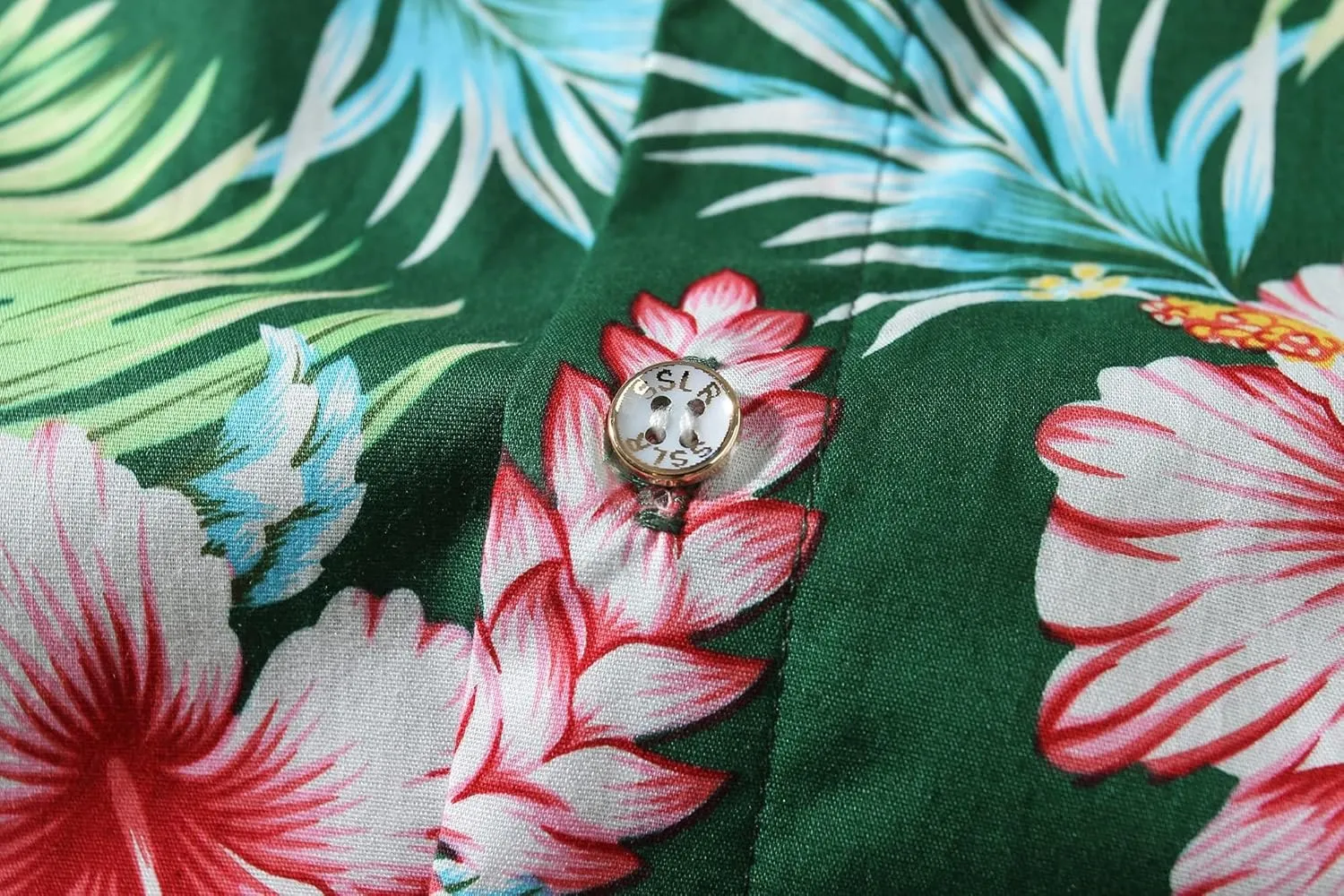 Hawaiian Shirt for Men, Beach Shirts for Men, Tropical Shirts Short Sleeve Floral Casual Button Down