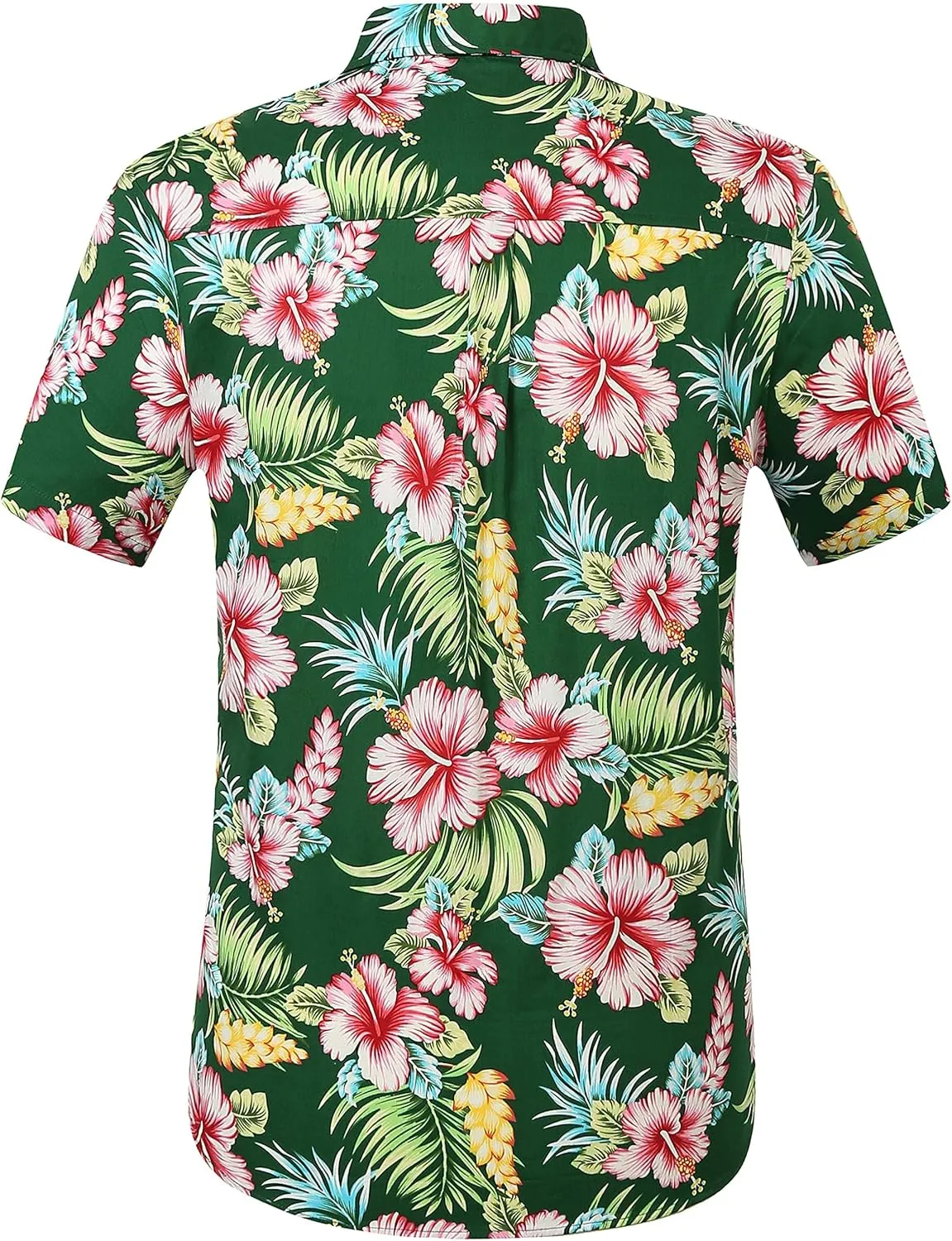 Hawaiian Shirt for Men, Beach Shirts for Men, Tropical Shirts Short Sleeve Floral Casual Button Down
