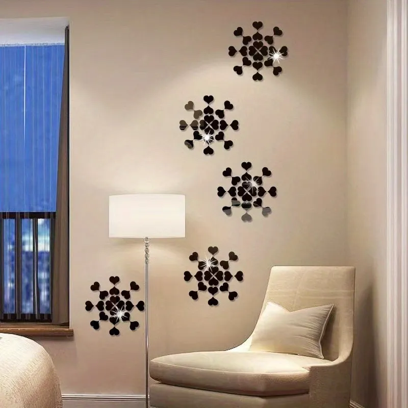 Heart Mirror Wall Decal Set for Home Decor