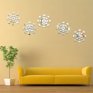 Heart Mirror Wall Decal Set for Home Decor