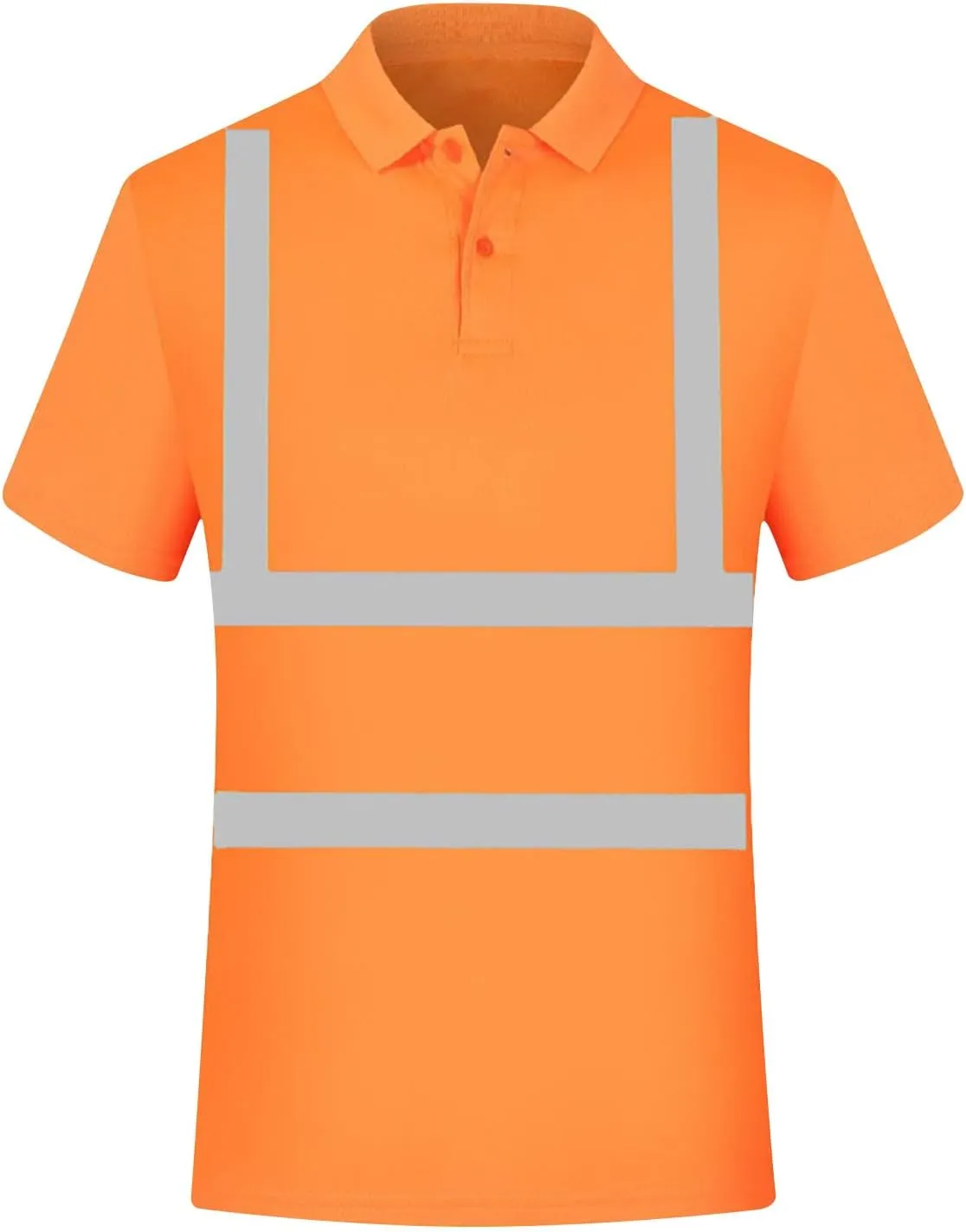 High Visibility Shirts for Men Quick Dry Safety T Shirts with Reflective Strips Short Sleeve Mesh Hi Vis Work Tops