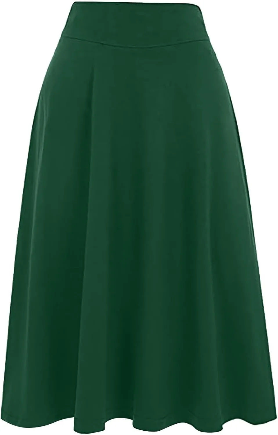 High Waisted Skirts for Women Elastic Waisted Baggy Flowy Casual Skirt Stretchy Soft Comfortable Solid Color Skorts