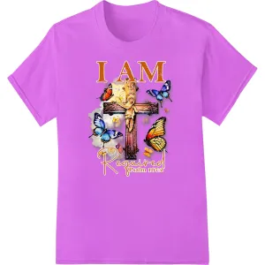 I AM Required Psalm 107:1 Easter Cross Butterfly Design