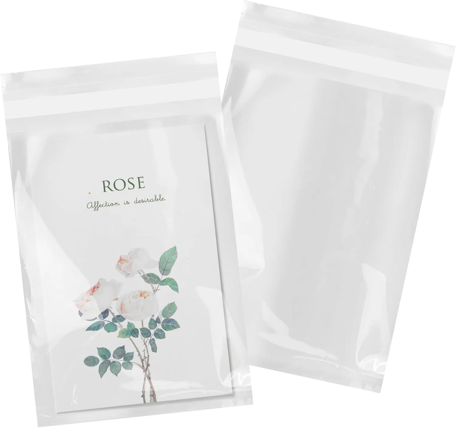 iMailer - 200 Count - 5" x 7" Cellophane Bags Self Sealing - Resealable Clear Poly Cello Bags for A2 A4 A6 Cards & Envelopes, Bakery, Cookies, Treats