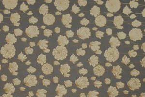 Indian Print Field Poppies Cream on Grey
